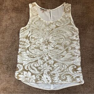Elegant Cream Sleeveless Top